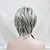 cheap Older Wigs-Synthetic Wig Wavy Pixie Cut Layered Haircut With Bangs Wig Gray Short Grey Red Synthetic Hair 6 inch Women&#039;s Highlighted / Balayage Hair Red Gray