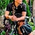 baratos Roupa de Triatlo Feminino-Mulheres Manga Longa Camisa de ciclismo com shorts Macacão para Triathlon Verão Elastano Poliéster Preto / Vermelho Verde Preto Poá Xadrez Quadrados Moto Conjuntos Tapete 3D Respirável Secagem Rápida