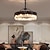 economico Candelabri di Cristallo-Lampadario a sospensione a LED in cristallo con design a cerchio nero 60cm 80cm Lanterna Design in metallo Finiture verniciate Moderno 220-240V 110-120V