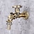 Недорогие Настенный монтаж-наружный смеситель - настенное крепление для патио, античная латунь, широко распространенная одна ручка, одно отверстие, смесители для ванны, 3 отделки, античное черное золото