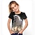 voordelige meisjes 3d t-shirts-Kinderen Voor meisjes T-shirt Korte mouw Regenboog 3D-afdrukken Paard School Dagelijks Buiten Actief Basic 3-12 jaar / Zomer