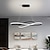 cheap Circle Design-LED Pendant Light Modern Kitchen Island Light Black Gold 100cm Geometric Shapes Flush Mount Lights Aluminum Painted Finishes 110-120V 220-240V ONLY DIMMABLE WITH REMOTE CONTROL