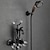 cheap Bathtub Faucets-Bathtub Faucet - Contemporary Antique Brass Wall Installation Brass Valve Bath Shower Mixer Taps