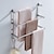cheap Towel Bars-Wall Mounted Towel Rack with Hooks,Stainless Steel 3-TierTowel Bar Storage Shelf for Bathroom 30cm~70cm Towel Holder Towel Rail Towel Hanger