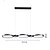 ieftine Design Cercuri-led pandantiv bucătărie insulă lumină cerc inel design negru 95 cm candelabru metal stil artistic stil modern finisaje pictate elegant 220-240v
