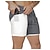 cheap Mens Active Shorts-Men&#039;s Active Shorts Running Shorts Casual Shorts Drawstring Elastic Waist With Compression Liner Breathable Quick Dry Short Running Weekend Gym Athleisure Black White Stretchy