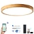 abordables Plafonniers-plafonnier LED comprend une lumière intelligente Wi-Fi design rond luminaires encastrés à intensité variable bois style moderne géométrique minimaliste artistique 30 cm 40 cm 50 cm 220-240v 110-120v