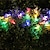 abordables Guirlandes Lumineuses LED-Guirlande lumineuse de fée à fibre optique de papillon 12 leds à énergie solaire extérieure ip65 étanche pour la décoration de vacances de jardin extérieur, éclairage coloré