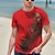 お買い得  動物とマペット-男性用 Tシャツ 面白いTシャツ グラフィック 動物 リス ラウンドネック シーブルー グリーン ブルー イエロー ルビーレッド 3Dプリント 日常 祝日 半袖 プリント 衣類 ベーシック ストリートファッション 誇張された デザイナー