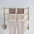 preiswerte Handtuchhalter-Badezimmer dreilagiges Regal mit Haken Edelstahl-Multifunktions-Handtuchhalter Mattschwarz und Gold 1St