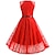 Χαμηλού Κόστους Ιστορικές &amp; Vintage Στολές-Ρετρό / Βίντατζ Κοκτέιλ Φόρεμα Vintage Φόρεμα Φορέματα Χριστούγεννα Φόρεμα Flare Μέχρι το γόνατο Γυναικεία Στενή Εφαρμογή Γραμμή Α Λαιμόκοψη V Απόκριες Causal Φόρεμα Φόρεμα