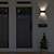 abordables Aplique de pared para exterior-luces de pared al aire libre 8w led lámpara de pared de aluminio aplique interior arriba abajo ip65 impermeable blanco negro moderno para patio jardín escaleras dormitorio pasillo camino baño luz