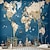 Χαμηλού Κόστους ταπετσαρία παγκόσμιου χάρτη-δροσερές ταπετσαρίες τοίχου τοιχογραφία παγκόσμιος χάρτης vintage ταπετσαρία για τοίχους αυτοκόλλητο τοίχου που καλύπτει εκτύπωση φλούδα και ραβδί αυτοκόλλητο καμβά διακόσμηση σπιτιού