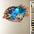 tanie Naklejki ścienne 3D-3d zepsuta ściana podmorski świat delfin domu pokój dziecięcy dekoracja do tła wymienne naklejki ścienne naklejki dekoracyjne do sypialni salon