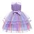 preiswerte Partykleider-kinderkleidung Mädchen Party Kleid Farbblock Blume Ärmellos Leistung Pegeant Prinzessin Süß Baumwolle Gitter Midi abendkleider A Linie Kleid Tüll-Kleid Sommer Frühling 3-10 Jahre Rosa Blau Purpur