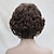 billige eldre parykk-mørk brun kort krøllet bølget parykk med hårpynt 100% importert premium syntetisk mote brunt hår parykker for kvinner