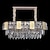 abordables Chandeliers en Cristal-pendentif led lustre en cristal luxe or île lumière 82 cm lanterne desgin métal électrolytique 220-240v 110-120v