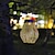 abordables Éclairages pour allées-Lanterne à énergie solaire suspendue extérieure lampe de fer-art ornements lumières solaires avec poignée pour jardin jardin clôture arbre décor éclairage blanc chaud