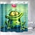 preiswerte Duschvorhänge Top Verkauf-Frosch-Serie Digitaldruck Duschvorhang Haken Polyester modernes neues Badezimmer Duschvorhang Design 70 Zoll