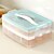 cheap Kitchen Storage-Double-layer Egg Fresh Keeping Box Household Portable Storage Box Refrigerator Storage Box 24 Compartment Large Capacity Storage Box with Lid