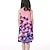 tanie Sukienki-Dzieci Dla dziewczynek Sukienka Graficzny Zwierzę Bez rękawów Codzienny Nadruk Śłodkie Wzór 3D Do kolan Sukienka na szerokich ramiączkach Lato 3-10 lat Krewetkowy róż Fioletowy tie-dye Biały