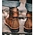 voordelige Werk laarzen-Voor heren Laarzen Motorlaarzen Werk laarzen Vintage Klassiek Casual Dagelijks PU Korte laarsjes / Enkellaarsjes Veters Zwart Bruin Zomer Herfst Winter