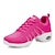 cheap Dance Sneakers-Women&#039;s Dance Sneakers Training Performance HipHop Sneaker Thick Heel Lace-up Adults&#039; White Black Fuchsia