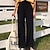 cheap Wide Leg &amp; High Waisted-Women&#039;s Dress Pants Wide Leg Chinos Ankle-Length Baggy Micro-elastic Mid Waist Fashion Streetwear Daily Weekend Black S M Summer Spring &amp;  Fall