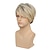 cheap Costume Wigs-Mens Blonde Wig Short Layered Natural Synthetic Heat Resistant Wigs  Cosplay   Wig with Wig Cap Halloween Wig