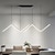 abordables Suspension-2-lumière 90cm led pendentif lumière dimmable formes géométriques ligne design lustre minimaliste style nordique restaurant bureau bar salon lampe 100-240v