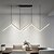 preiswerte Liniendesign-2-flammig 90cm LED Pendelleuchte dimmbar geometrische Formen Liniendesign Kronleuchter minimalistischer nordischer Stil Restaurant Büro Bar Wohnzimmerlampe 100-240V