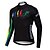 cheap Men&#039;s Jerseys-21Grams Rainbow Evolution Men&#039;s Long Sleeve Cycling Jersey - Blue  Black  LGBT Bike Jersey Top UV Resistant Breathable Quick Dry Sports Winter Elastane Terylene Polyester Taffeta Mountain Bike MTB