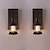 olcso Fali világítótestek-33 cm-es kreatív vintage stílusú fali lámpák fa/bambusz lámpás kivitelű falikarok vas beltéri kültéri hálószoba előszoba fali lámpa 110-120/220-240v