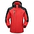 cheap Softshell, Fleece &amp; Hiking Jackets-Men&#039;s Waterproof Hiking Jacket Rain Jacket Hiking Windbreaker Winter Outdoor Patchwork Waterproof Windproof Lightweight Breathable Outerwear Hoodie Trench Coat Full Zip Hunting Fishing Climbing Red
