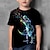 Недорогие 3d футболки мальчика-Дети Мальчики Футболка С короткими рукавами Динозавр 3D печать Графика Животное Черный Дети Верхушки Лето Активный Круто Симпатичные Стиль Школа На каждый день 3-12 лет