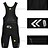 cheap Men&#039;s Shorts, Tights &amp; Pants-SANTIC Men&#039;s Cycling Bib Shorts - Black Solid Color Bike Bib Shorts Padded Shorts / Chamois Breathable 3D Pad Quick Dry Reflective Strips Sports Spandex Solid Color Mountain Bike MTB Road Bike Cycling