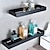 olcso Fürdőszobai polcok-zuhanykabin 304 rozsdamentes acél fürdőszobai polc, fekete új dizájn kreatív modern modern fürdőszobai tároló állvány