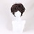 economico Parrucca per travestimenti-Parrucca cosplay Frodo Baggins parrucche per giochi di ruolo con capelli sintetici corti ricci marroni resistenti al calore