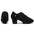 abordables Zapatos de baile para entrenar-Mujer Zapatos de Baile Latino Practica Trainning Zapatos de baile Baile en línea Rendimiento Fiesta Entrenamiento Con Lazo Oxford Talón grueso Cordones Tira de tobillo Adulto Negro Rojo