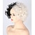 economico Parrucche dei personaggi dei film-Parrucche Cosplay Nero Bianco Colori Misti Riccio Capelli Sintetici Corto Parrucche Per donna Parrucche Per la festa