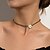 cheap Necklaces-flower toggle clasp choker necklace, black crystal beads plum blossom shape ot clasp necklace, white pearl beads choker, women girls exquisite elegant jewelry gift-black