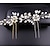cheap Headpieces-korean bride handmade pearl crystal hairpin, pin u-shaped clip, wedding headdress, u-shaped hairpin