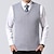 billige sweater til mænd-Herre Sweater vest Uldtrøje Pullover trøje Strikke Strikket Helfarve V-hals Stilfuld Vintage Stil Tøj Vinter Efterår Grøn Sort S M L