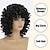 cheap Black &amp; African Wigs-Black Wigs for Women Black Ladies Short Curly African Wig 14 Inches Curly Wavy Black Wig with Bangs Cute and Fashionable Natural Appearance Synthetic Hair Replacement Wig Heat-Resistant