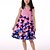 cheap Dresses-Kids Girls&#039; Dress Graphic Animal Sleeveless Casual Print Cute 3D Print Knee-length Tank Dress Summer 3-10 Years Shrimp Pink Tie-dye purple White