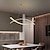 Недорогие Люстры-светодиодный подвесной светильник 90 см люстра с индивидуальным дизайном алюминий в художественном стиле современный стиль стильная окрашенная отделка светодиодный современный 220-240 в