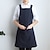 levne Zástěry-bavlněná plátěná kuchařská zástěra pro ženy a muže, kuchyňská zástěra na vaření, personalizovaná zahradnická zástěra s kapsami na zádech bez zavazování v pase