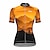 tanie Damskie koszulki-21Grams Damskie Koszulka rowerowa Krótki rękaw Rower Top z 3 tylnymi kieszeniami Kolarstwo górskie Kolarstwie szosowym Oddychający Odprowadza wilgoć Szybkie wysychanie Odblaskowe paski Żółty 3D Sport