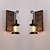 cheap Wall Sconces-33cm Creative Vintage Style Wall Lamps Wood / Bamboo Lantern Design Wall Sconces Iron Indoor Outdoor Bedroom Hallway Wall Light 110-120/220-240V