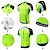 Недорогие Комплекты мужской одежды-21Grams Муж. Велокофты и велошорты-комбинезоны С короткими рукавами Горные велосипеды Шоссейные велосипеды Зеленый Желтый Светло-Зеленый Велоспорт Наборы одежды Дышащий Быстровысыхающий Задний карман